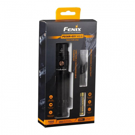 Набор Fenix PD36R LED Flashlight+E01 V2.0