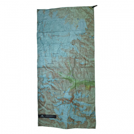 Полотенце GORAA ELBRUS PRINTED TOWEL, Blue/Green Map 80х170