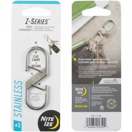 Карабин металлический NiteIze Z-Series, размер 3, 1 шт.