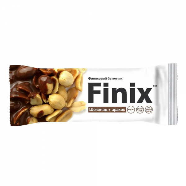 Finix Финиковый батончик с арахисом и шоколадом, 30г