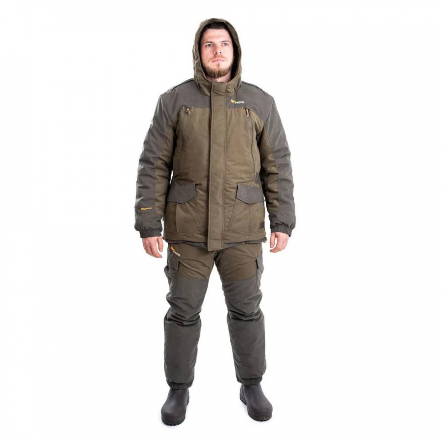 Костюм Магнум зимний с полукомбинезоном, хаки 48-50/170-176