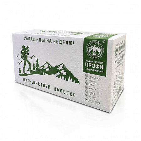 Рацион питания ИРП меню ЗАПАС ЕДЫ НА НЕДЕЛЮ (Профи) Спецпит