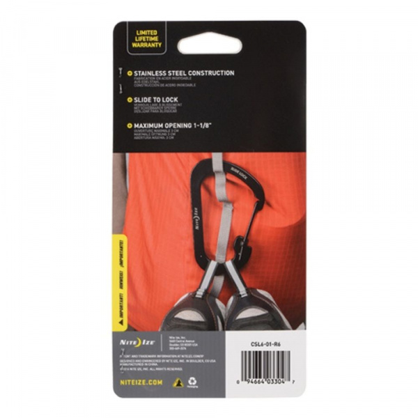 Карабин с блокировкой NiteIze SlideLock, размер 6