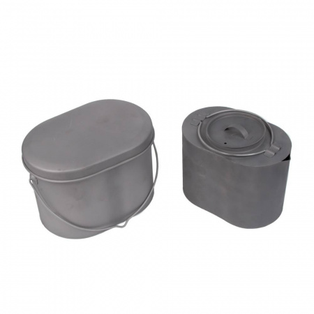 Набор охотника: котелок 2,2л, чайник 1,7л  титан (Роза ветров)