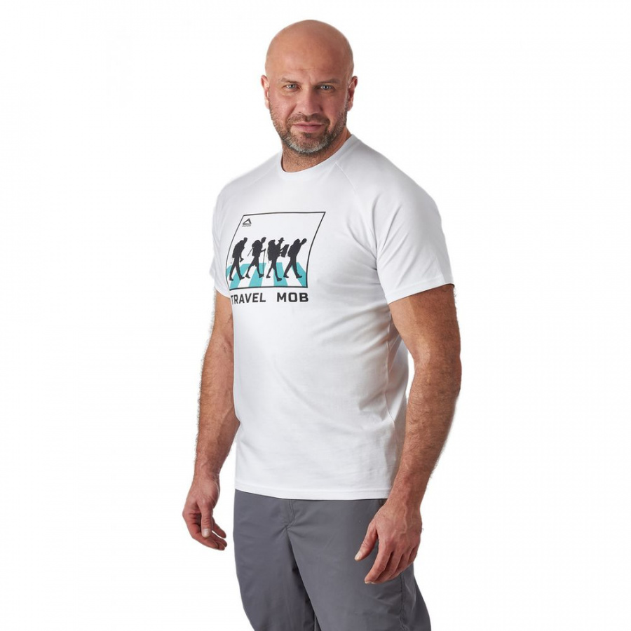 Футболка PAYER Travel Mob (Трэвел моб) (хлопок, белый) (р-р XS) (Novatex)