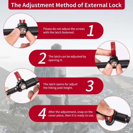 Треккинговая палка Naturehike Hoar Trek EXT2-Ultra Light Carbon NH19S010-T (1шт)