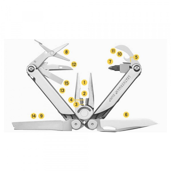Мультитул Leatherman Curl -832932 100мм 16функц. серебристый карт.коробка