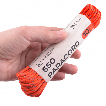 Паракорд 550 T-Gear x CORD nylon 10м световозвращающий