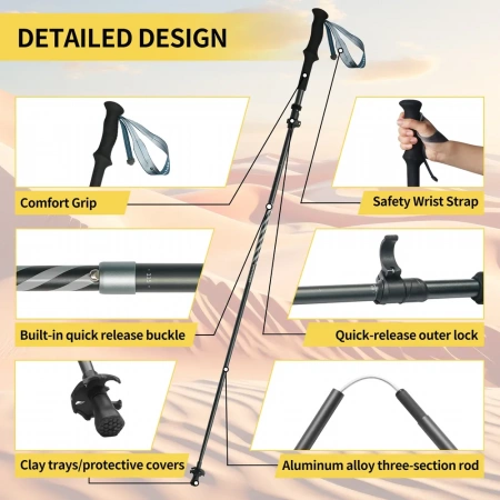 Треккинговая палка Naturehike Gale Pro CNK2450DS013 (1шт)