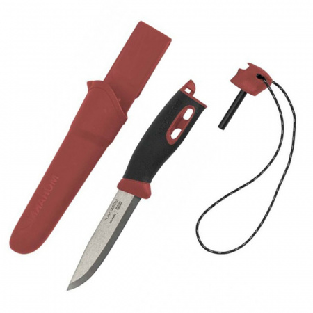 Нож Morakniv Companion Spark Red, нержавеющая сталь, цвет красный