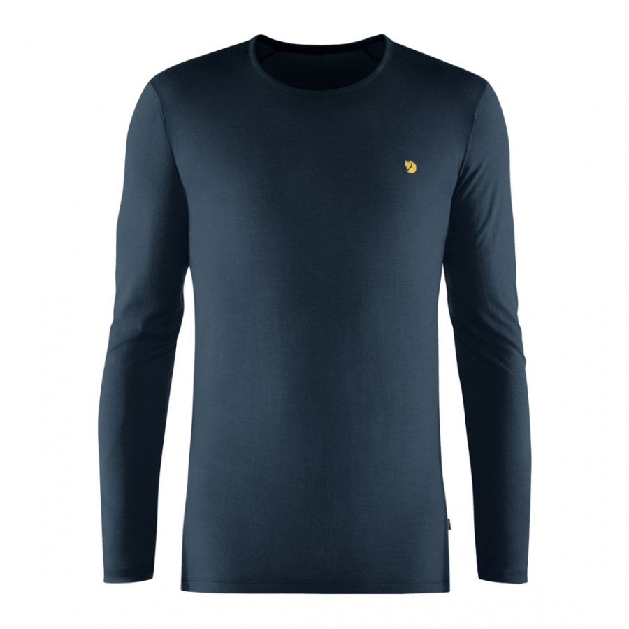 Футболка с длинным рукавом Fjallraven Bergtagen Thinwool LS M синяя (mountain blue) L
