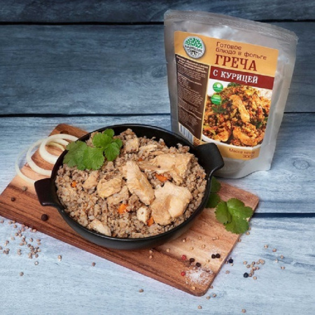 Готовое блюдо Каша гречневая с курицей 300 г. (Кронидов)