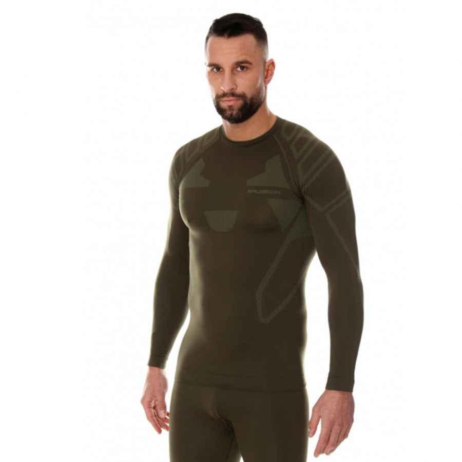 Термобелье мужское Brubeck футболка длинный рукав RANGER PROTECT хаки L