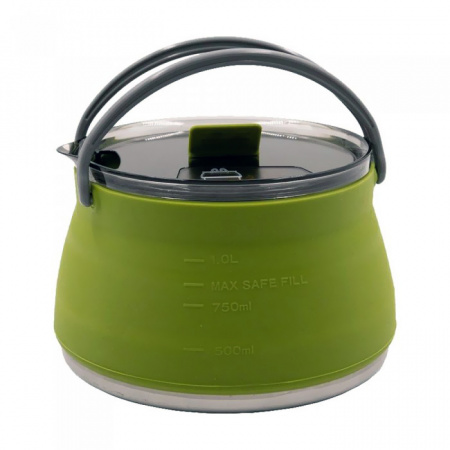 Чайник Tramp складной силиконовый 1л. (оливковый) TRC-125