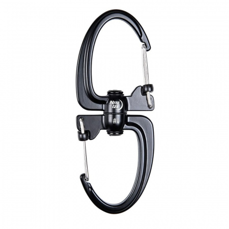 Карабин с блокировкой NiteIze S Biner 360 Locking Dual Carabiner, размер 4, черный