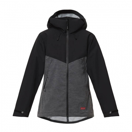Куртка штормовая женская BASK Valency серая меланж/черная 52