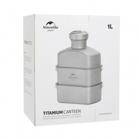 Набор титановой посуды Naturehike NH21CJ004 (фляга, котелок, миска с крышкой)