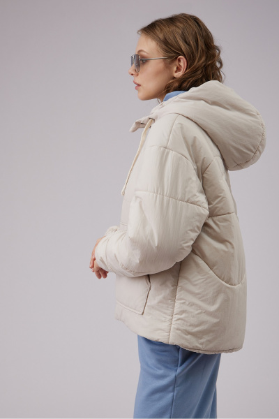 ASOS DESIGN oversized jersey hooded coat in cream