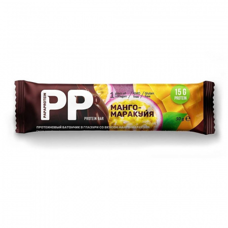 Протеиновый батончик в глазури со вкусом манго-маракуйя