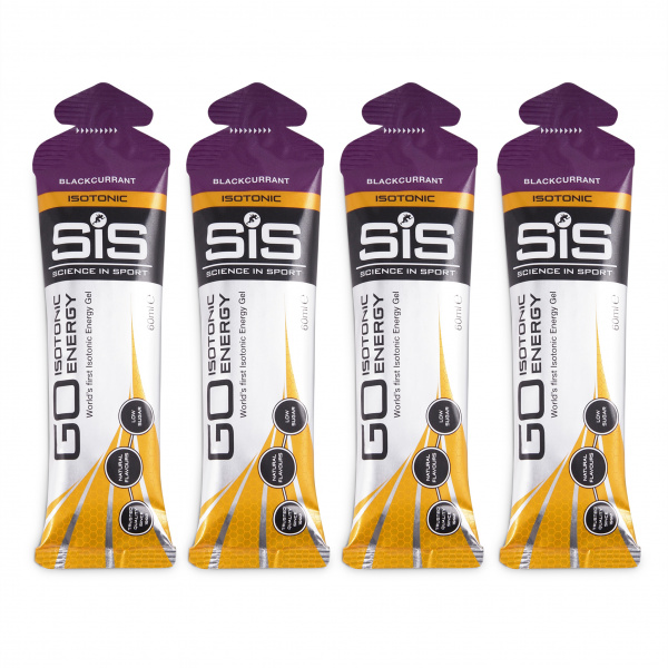 Гель энергетический SIS Go Isotonic Gel, Черная смородина, 60мл 4шт