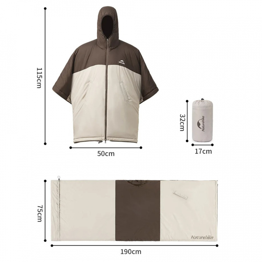 Спальный мешок-пончо Naturehike Multi-Purpose Cloak Sleeping Bag CNK2300SD019