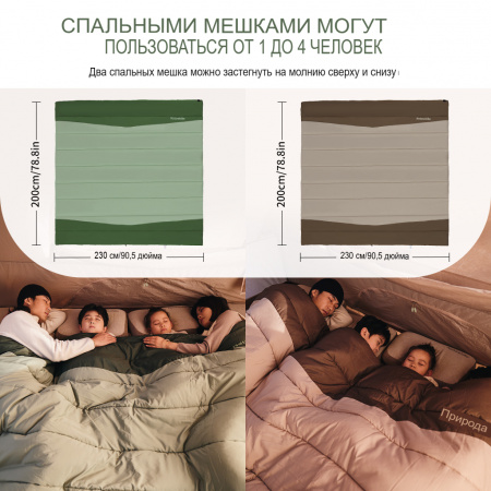 Спальный мешок Naturehike YC300 extra wide CNK2300019