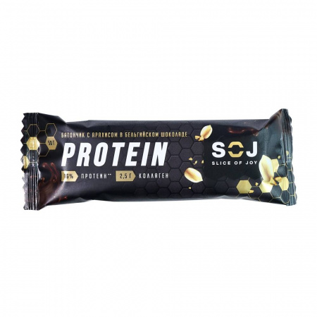 Батончик протеиновый Protein SOJ с арахисом 50г