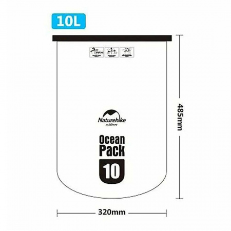 Гермомешок Naturehike 500D Marine Waterproof Bag 10L FS15M010-J