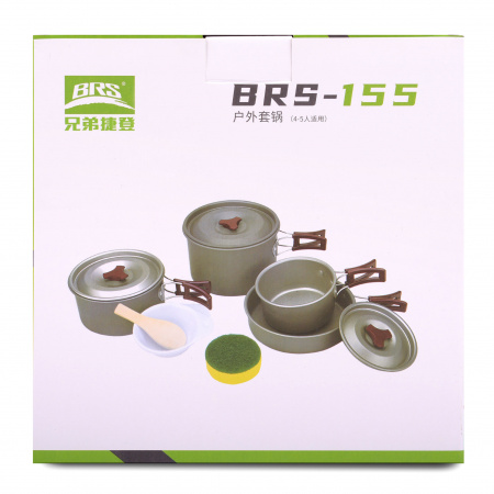 Набор посуды, 3 кастрюли, 1 сковородка, (4-5 персон) BRS-155 Набор посуды, 3 кастрюли, 1 сковородка, (4-5 персон) BRS-155