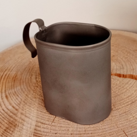 Кружка туристическая овальная 400 мл. (титан) (Роза ветров)