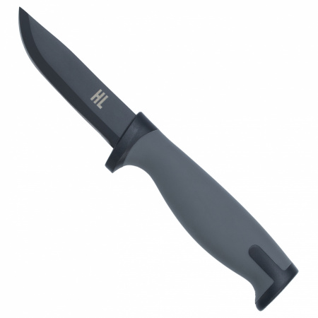 Нож туристический HL Tactical Gray, клинок черный 9см