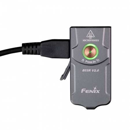 Фонарь-брелок Fenix E03R EDC V2.0 Gray
