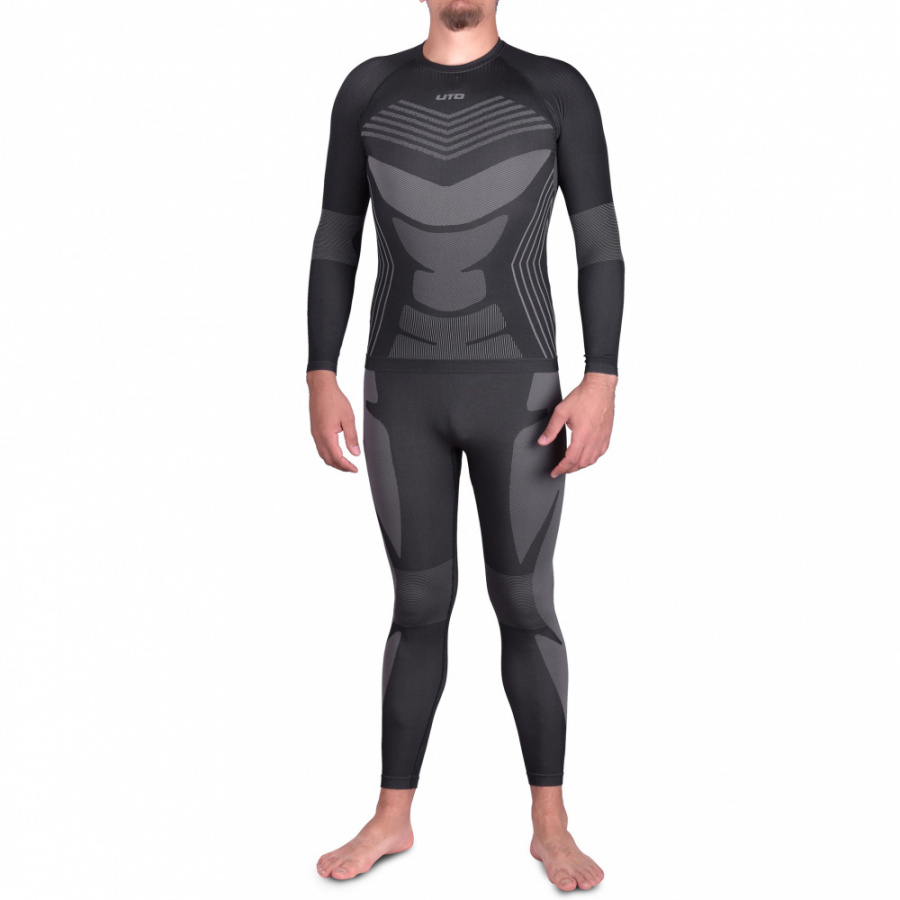 Термобелье UTO комплект Sports Armor ThermoLite Nilit 923102 Black/Grey XXL