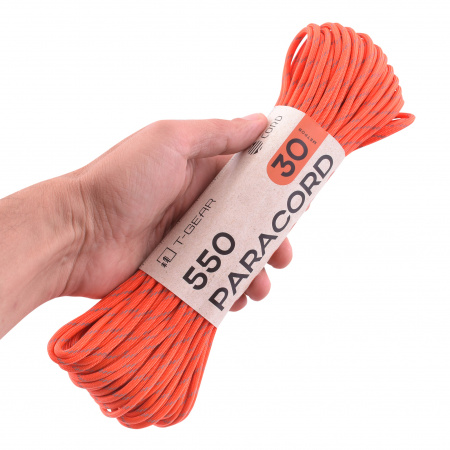 Паракорд 550 T-Gear x CORD nylon 30м световозвращающий