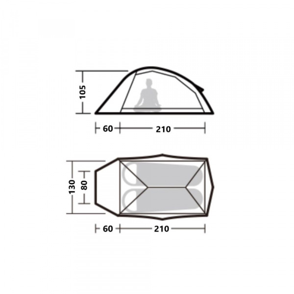 Палатка Naturehike Cloud Up Base 2 210T CNK2450WS032