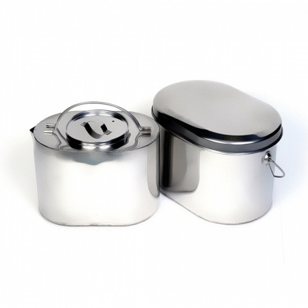 Набор охотника: котелок 2,2л, чайник 1,7л  нерж. (Роза ветров)