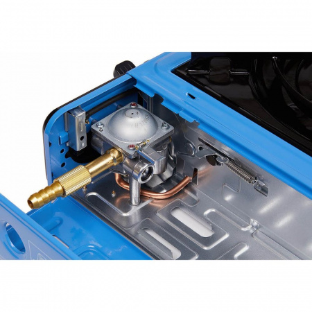 Плита газовая портативная CAMPING GURU PLUS (TS-233) c переходником на бытовой баллон, «Tourist»