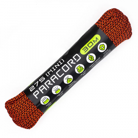 Паракорд 275 (мини) CORD nylon 30м RUS (neon orange snake)