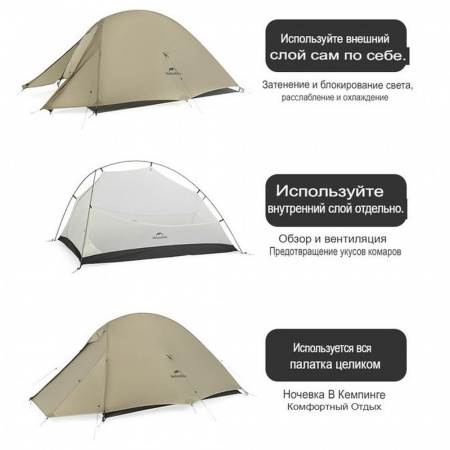 Палатка Naturehike Cloud Up Pro 1 20D CNK2350WS020