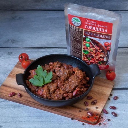 Готовое блюдо Говядина Чили Кон-Карне с фасолью 300 г. (Кронидов)