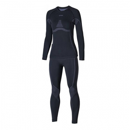 Термобелье UTO комплект Sports Bamboo Charcoal W's 973202 Black/Grey L