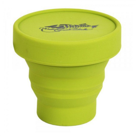 Стакан Tramp TRC-083 силиконовый складной с крышкой (оливковый,180мл)