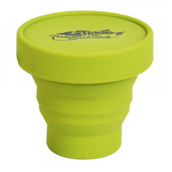 Стакан Tramp TRC-083 силиконовый складной с крышкой (оливковый,180мл)