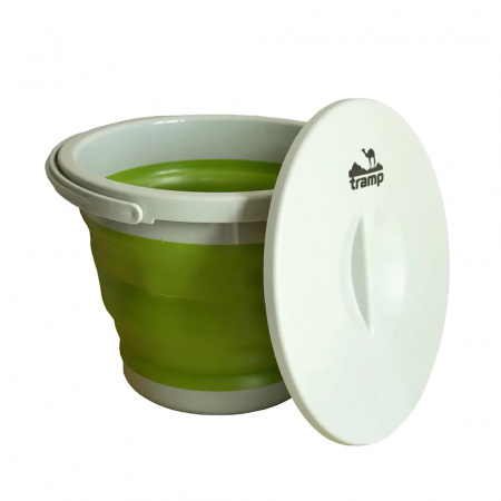 Ведро Tramp складное силиконовое 5л с крышкой TRC-127