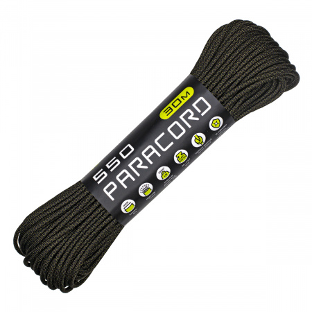 Паракорд 550 CORD nylon 30м RUS (black snake)