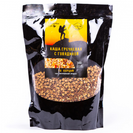 Каша гречневая с говядиной 700 г (Здоровая Еда) Zip