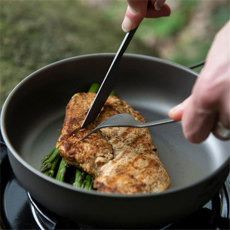 Набор титановых приборов Naturehike TZD11 NH19T011-D (ложка, вилка, нож)