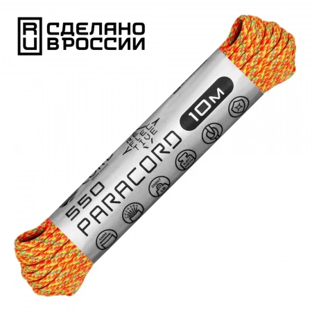 Паракорд 550 CORD nylon 10м RUS световозвращающий (tropical)