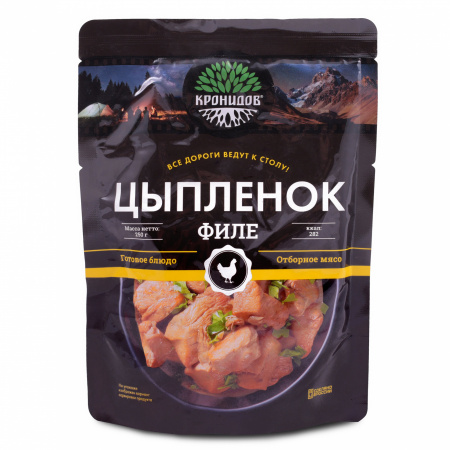 Готовое блюдо Мясо цыпленка(филе) в собственном соку 250г. (Кронидов)
