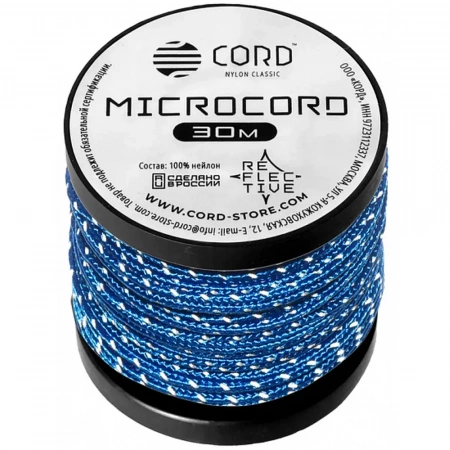 Микрокорд CORD катушка 30м светоотражающий (ultramarine blue)